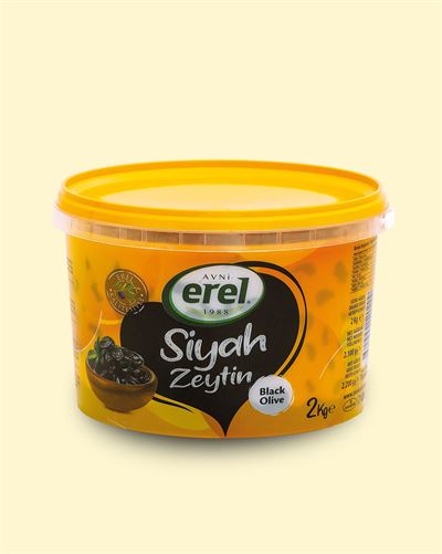 Yağlı 2 Kg Teneke Yağlı Siyah Zeytin