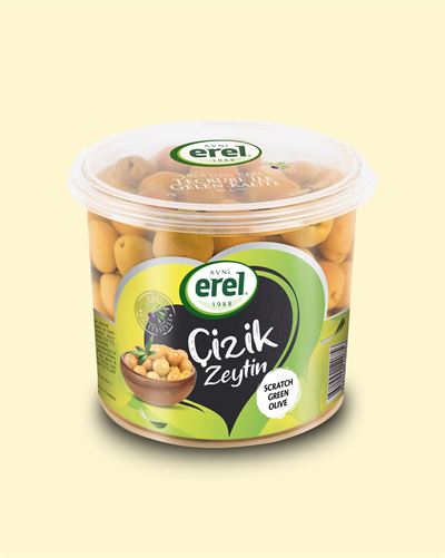 Çizik 400 g Pet Çizik Salamura Yeşil Zeytin 