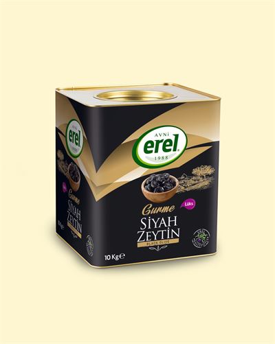 Gurme 10 Kg Teneke Yağlı Siyah Zeytin