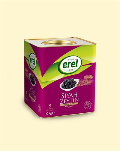 S Mega 10 Kg Teneke Yağlı Siyah Zeytin