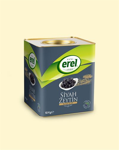 2xs Süper 10 Kg Teneke Yağlı Siyah Zeytin