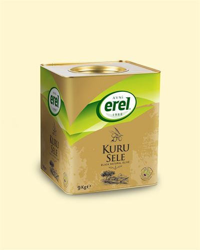 KURU SELE  9 Kg Teneke Yağlı Siyah Zeytin