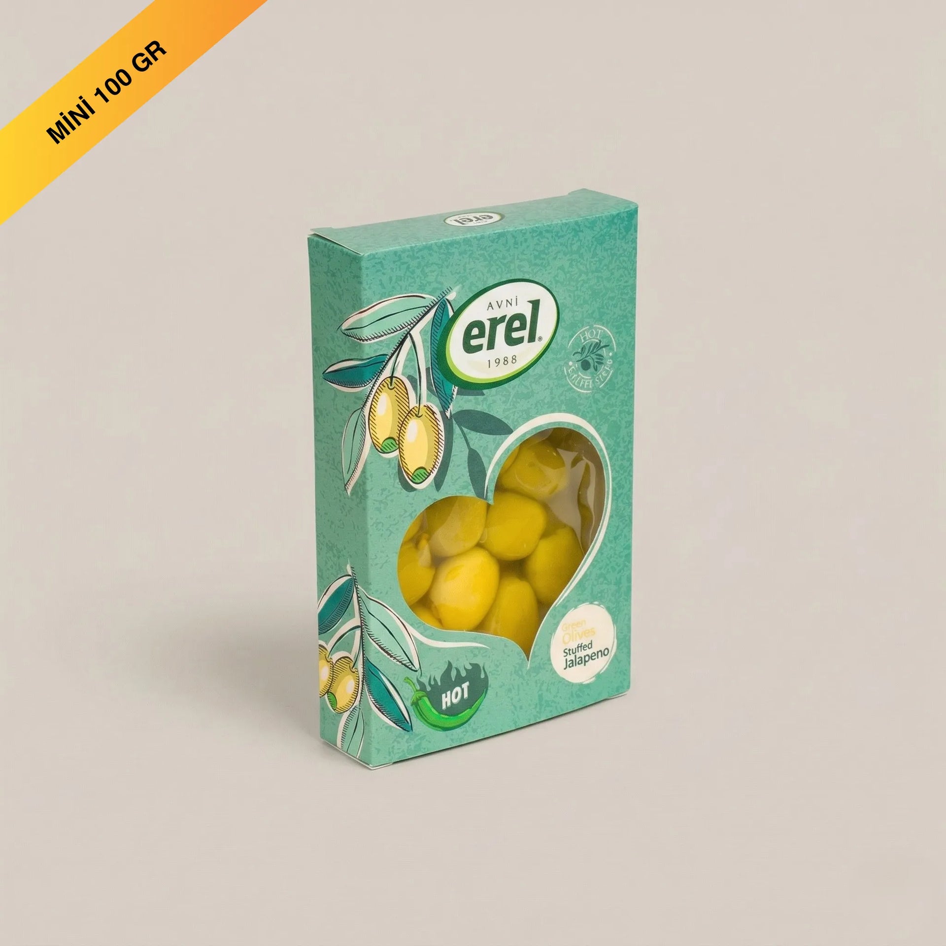 Mini Jalapeno Dolgulu Yeşil Zeytin – Avni Erel Zeytincilik