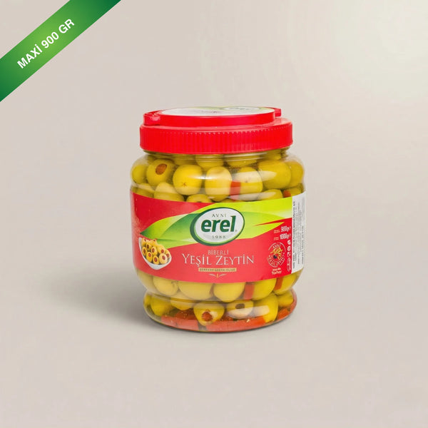 Biber Dolgulu Yeşil Zeytin - Avni Erel Zeytincilik