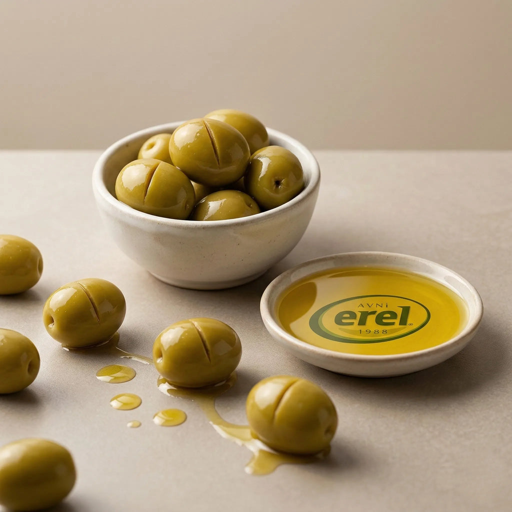 Kırma Yeşil Zeytin (10 KG Teneke) - Avni Erel Zeytincilik
