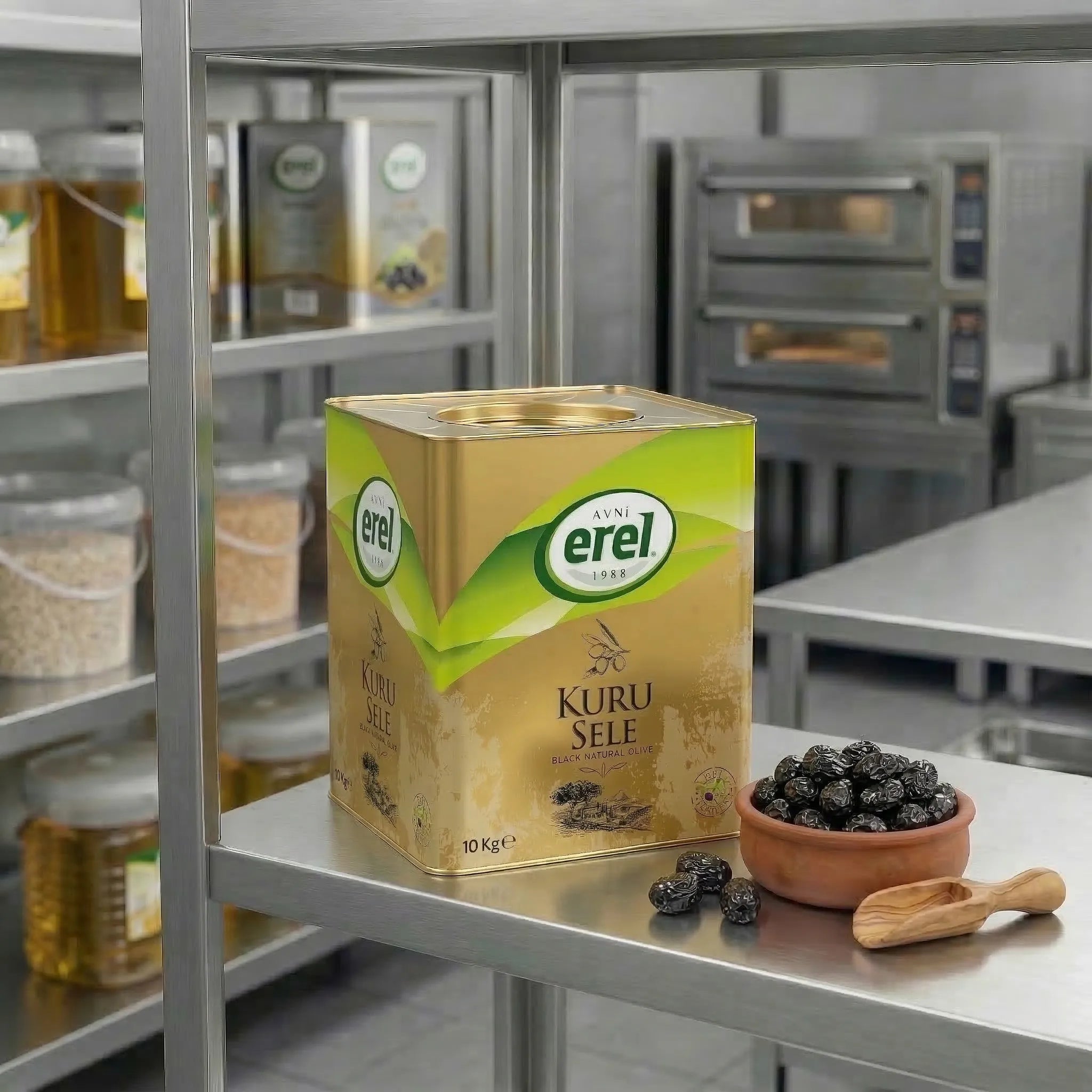 Kuru Sele Siyah Zeytin (9 KG) 350 - 380 KLB - Avni Erel Zeytincilik